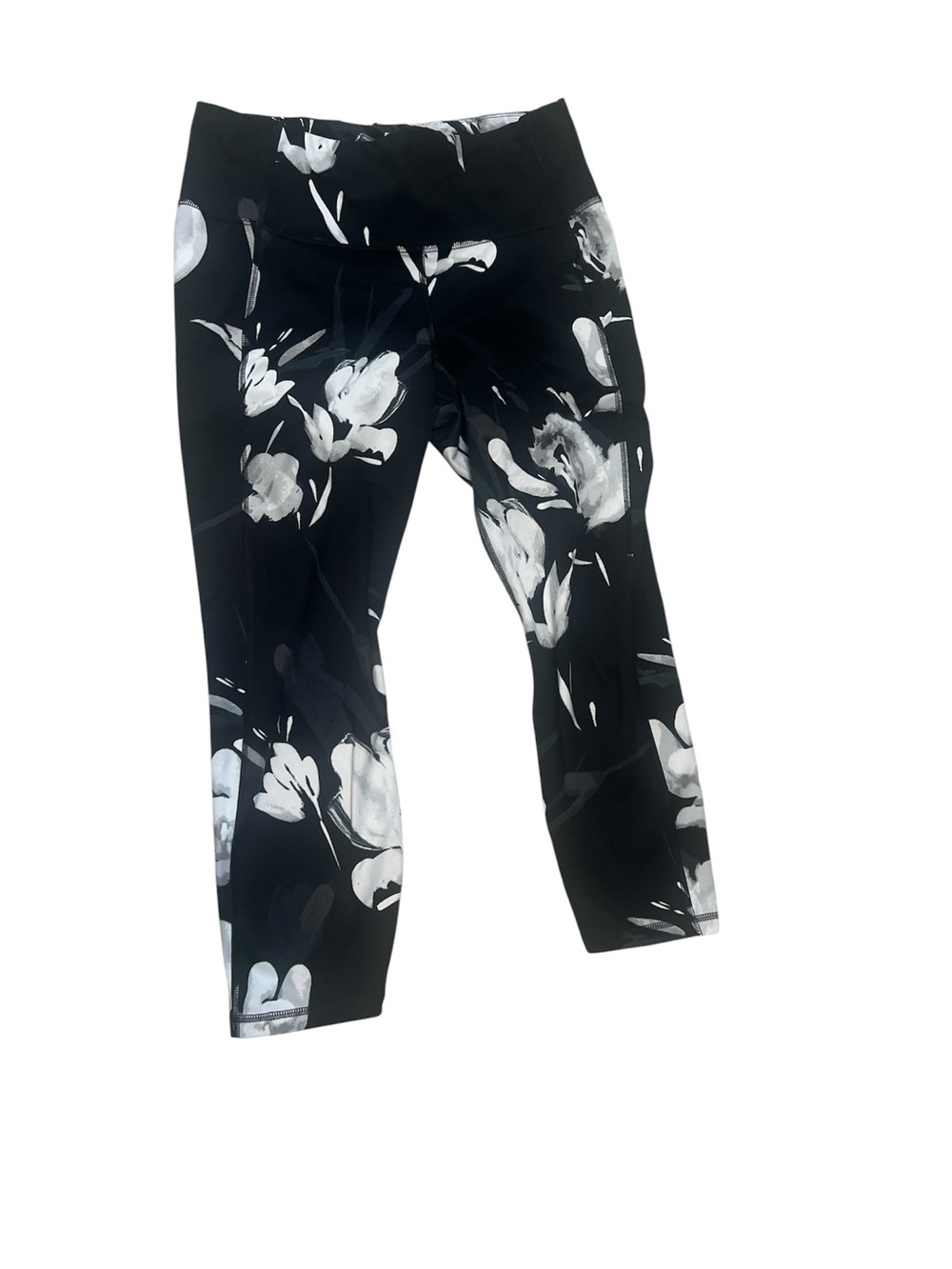 all in motion Black Leggings with White Floral Print